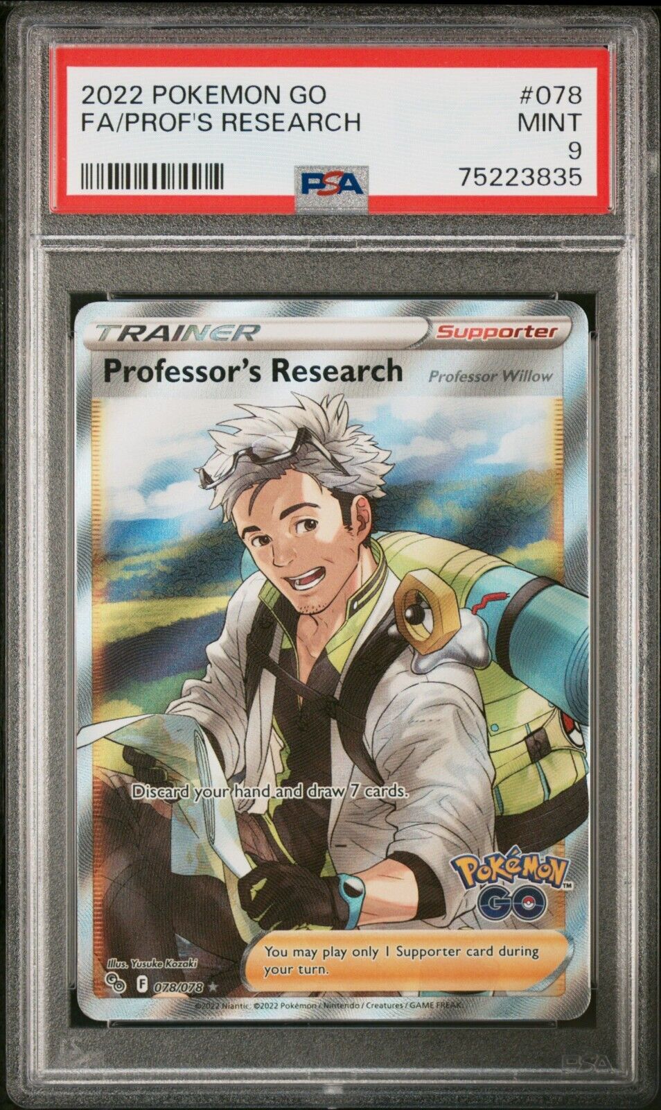 2022 Pokemon Sword and Shield Go Professor's Research 078 PSA MINT 9