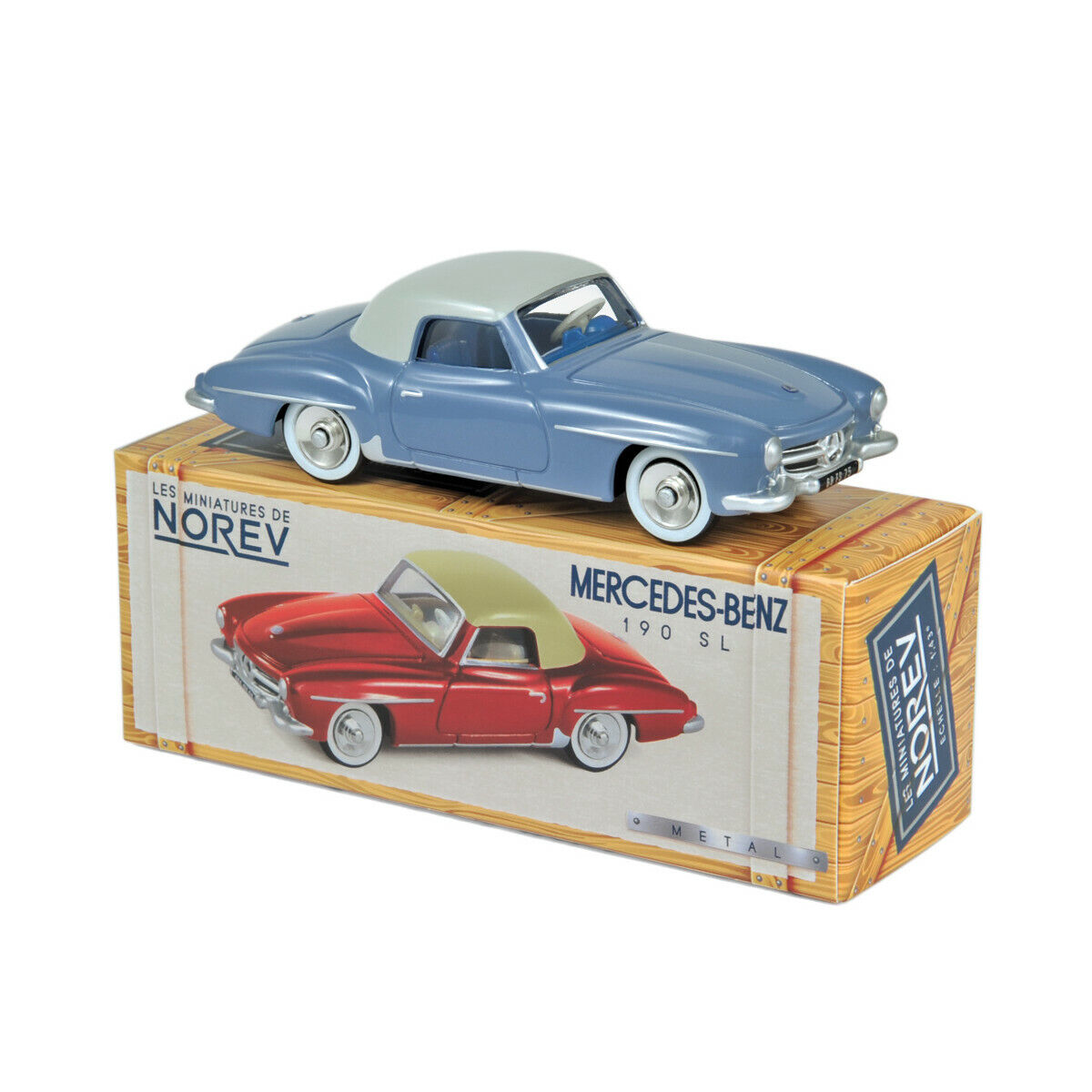 Norev Mercedes-Benz 190 SL 1956 Grey Blue & Grey Clair 1:43 Die Cast