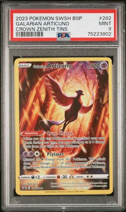 Pokemon TRIPLE Crown Zenith Tins PROMOS Galarian Zapdos, Articuno, Moltres PSA 9