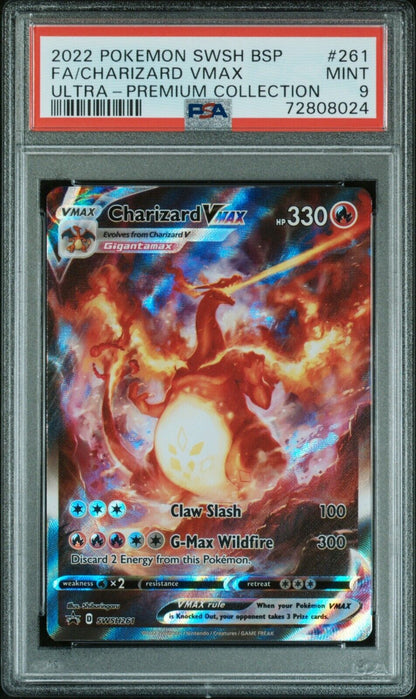 Pokemon UPC Charizard PSA Graded MINT 9 FULL SET BUNDLE 3 CARDS PLAYMAT BOX