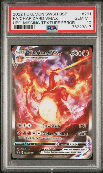 RARE PSA 10 GEM MINT Charizard VMAX SWSH261 Pokmon SWSH "MISSING TEXT Gliders & Racing Models RARE PSA 10 GEM MINT Charizard VMAX SWSH261 Pokmon SWSH "MISSING TEXT Gliders & Racing Models