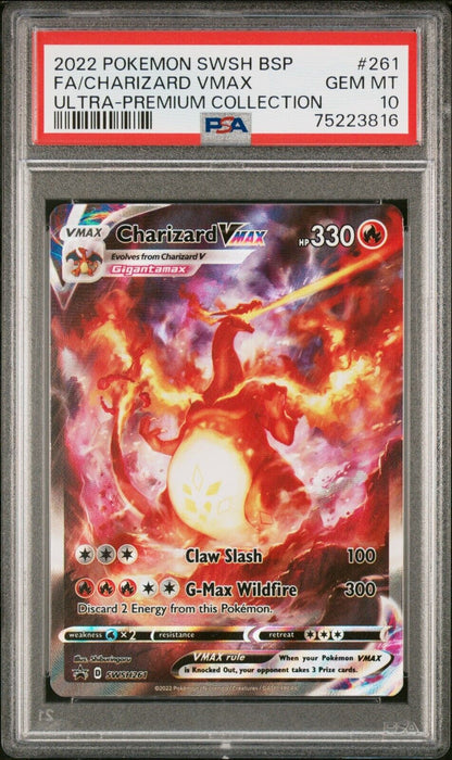 2022 Pokémon Sword & Shield UPC Charizard VMAX SWSH261 PSA 10 GEM MINT