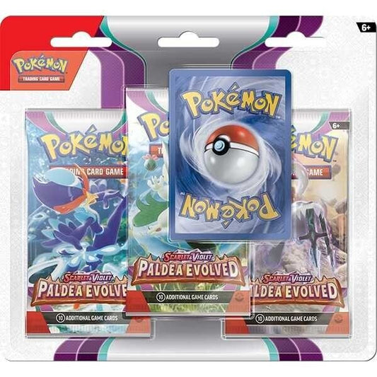 Pokémon TCG: Scarlet & Violet Paldea Evolved 3-PK Booster Blister Pack FAST P&P