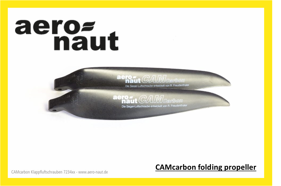 Aero-Naut 12.5 x 9″ CAMcarbon Folding Propeller Blades 8mm Root (Pair)