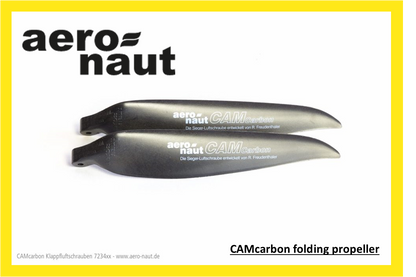 Aero-Naut 12.5 x 9″ CAMcarbon Folding Propeller Blades 8mm Root (Pair)