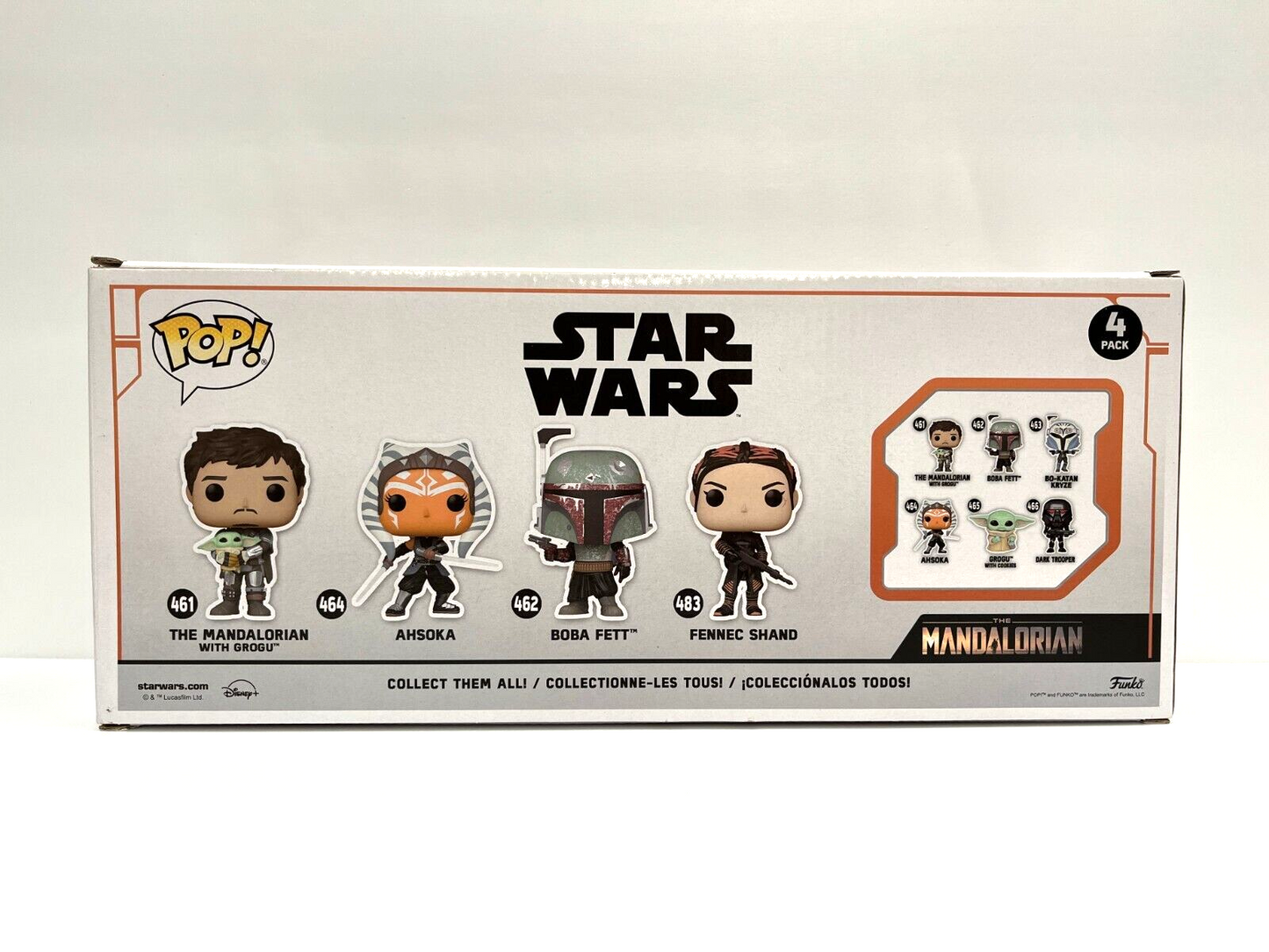 Funko Pop! Star Wars The Mandalorian 4 Pack Bobble Heads 461, 464, 462 & 483