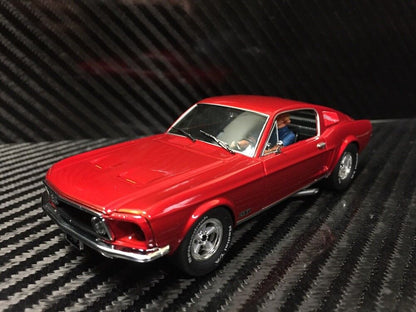 Pioneer Slot Car 1968 Ford Mustang Fastback GT Candy Red Route 66 P057