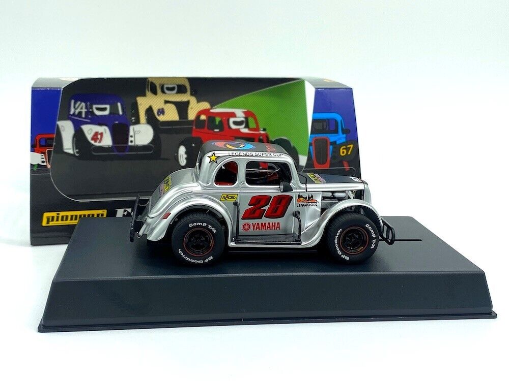 Pioneer Slot Car P127 Racing Legends 1934 Ford Coupe Aluminium Silver