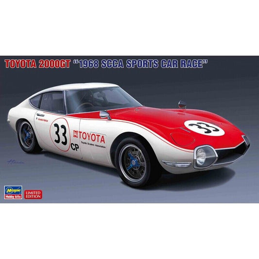 Hasegawa 1:24 TOYOTA 2000GT - 1968 SCCA SPORTS CAR RACE Plastic Assembly Kit