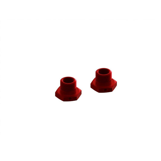 ARRMA FELONY Aluminium Wheel Hex 17mm 14.6mm Thick Red (2) Genuine Part