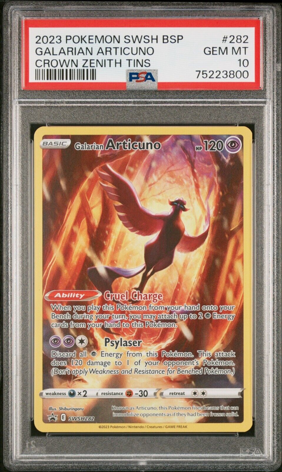 2023 Pokémon SWSH Crown Zenith Galarian Bird Trio PSA 10 GEM MT BUNDLE!