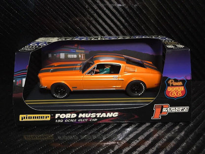 Pioneer Slot Car 1968 Ford Mustang Fastback GT Solar Orange Route 66 P054