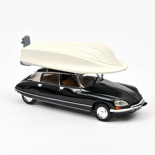 Norev Citroën DS 21 Pallas 1972 Black with Boat on Roof 1:43 157072