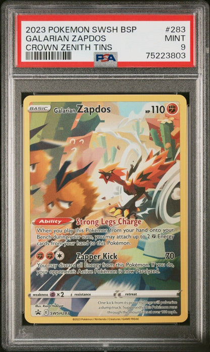 Pokemon TRIPLE Crown Zenith Tins PROMOS Galarian Zapdos, Articuno, Moltres PSA 9