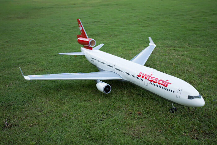 FlyFly MD11-SWISS AIR WHITE RC Kit Twin 70mm EDF Jet Airliner – Gliders ...