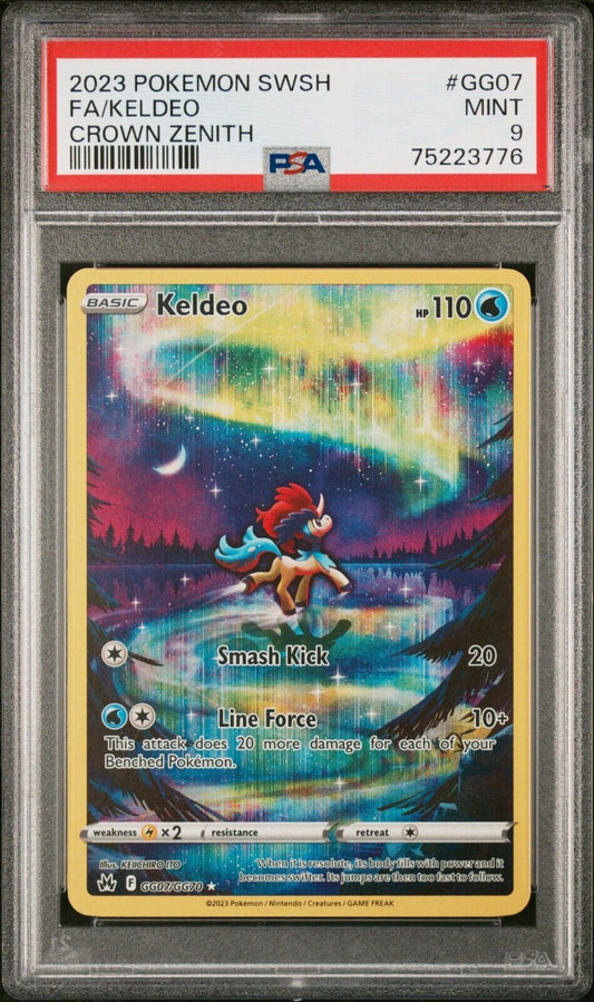 2023 Pokemon Sword and Shield Crown Zenith Keldeo GG07 PSA MINT 9