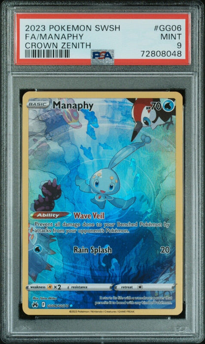 2023 Pokémon Sword and Shield Crown Zenith Manaphy GG06/GG70 PSA 9 MINT